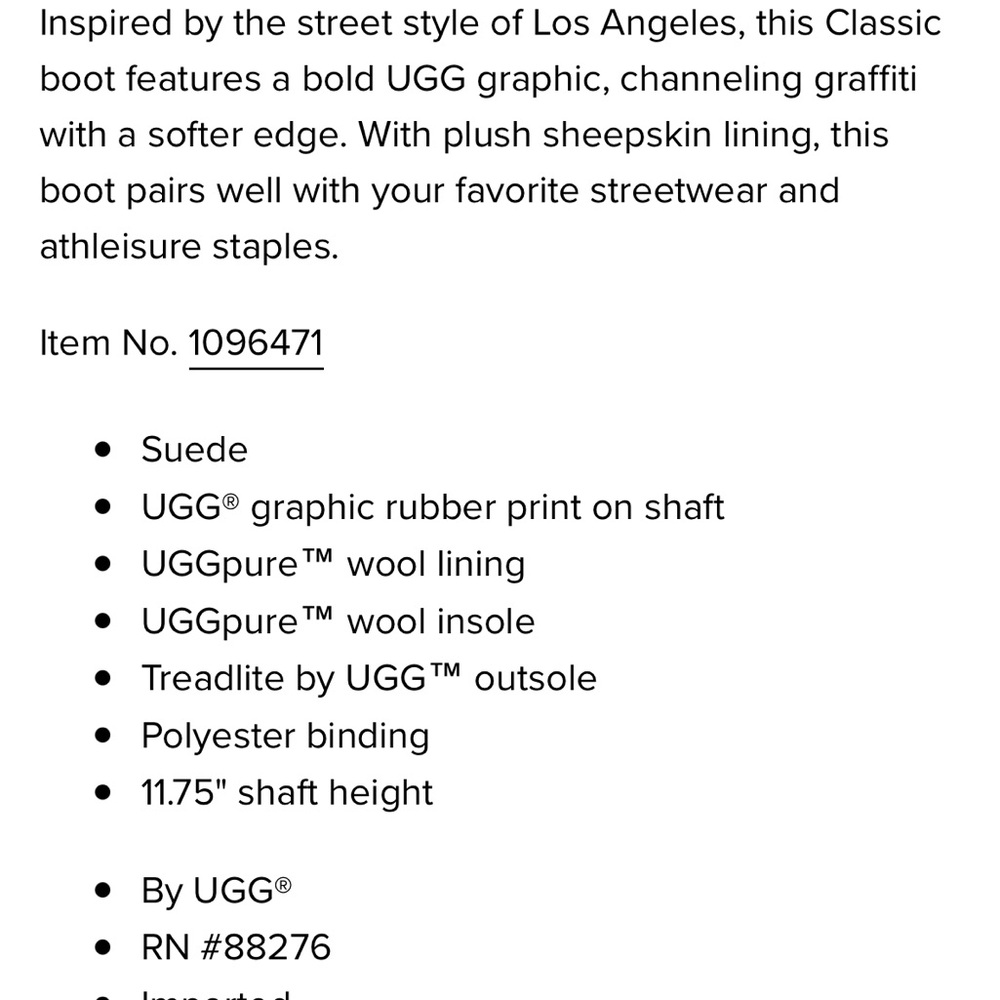 UGG Classic Tall Logo Black Rubber Boot - Picture 3 of 16